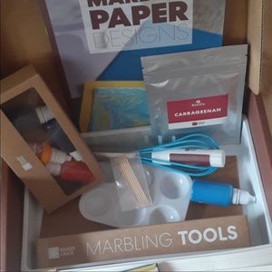 New in box kiwiCo Makers Crate Marbled paper design kit